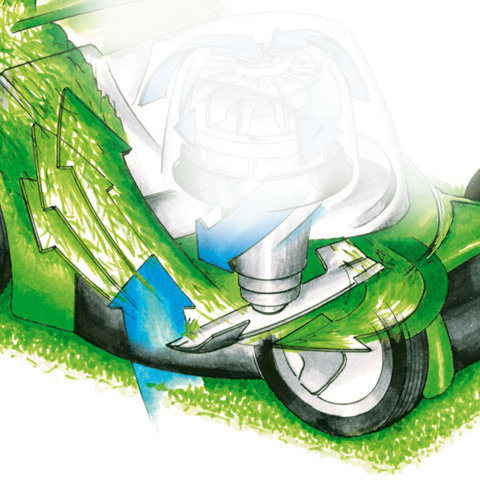 Windflügelmesser

Das Windflügelmesser erzeugt im aerodynamischen Gehäuse einen starken Luftstrom, der das Gras vor dem Schneiden aufrichtet und den Grasschnitt mit Turbokraft in den Grasfangkorb mit integriertem Luftleitsystem bläst. Ein schönes Schnittbild und gute Schneid- und Fangleistung sind garantiert.
